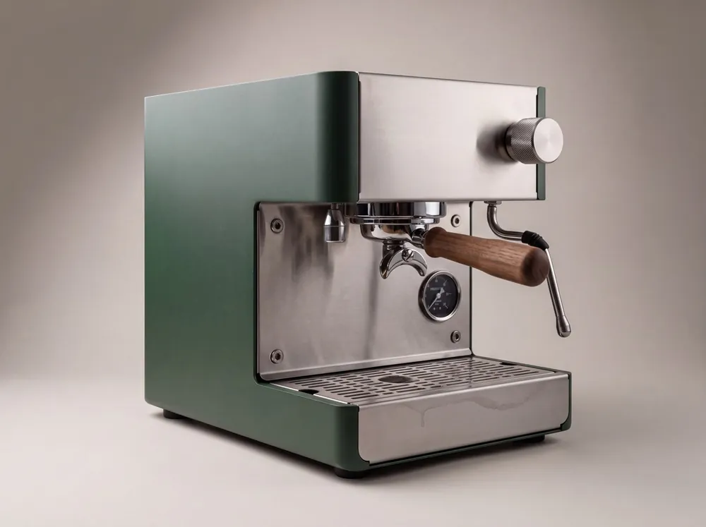Render di studio della macchina da caffè